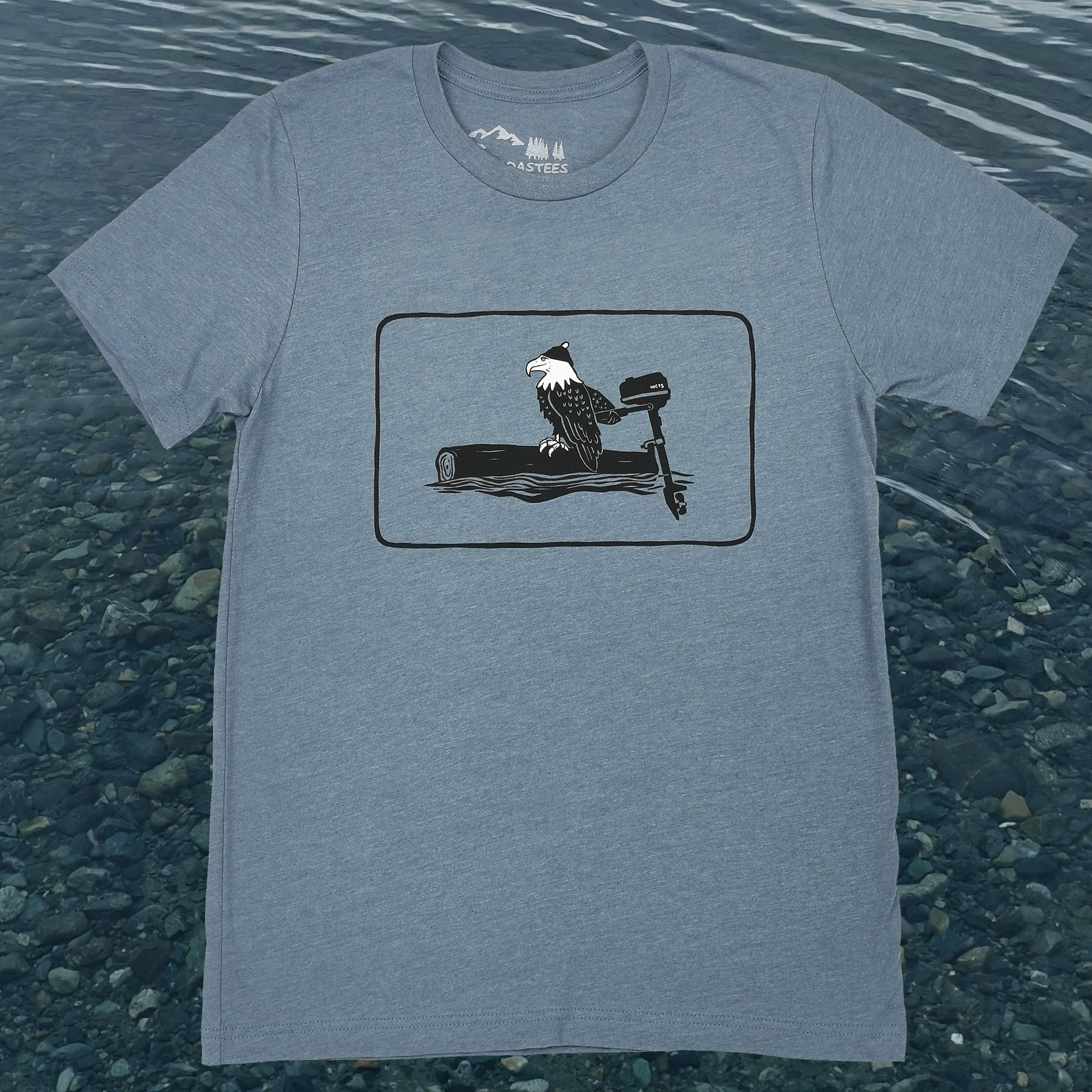 Westcoastees T-Shirt Fly Fishing Bear 3XL / Ocean Blue