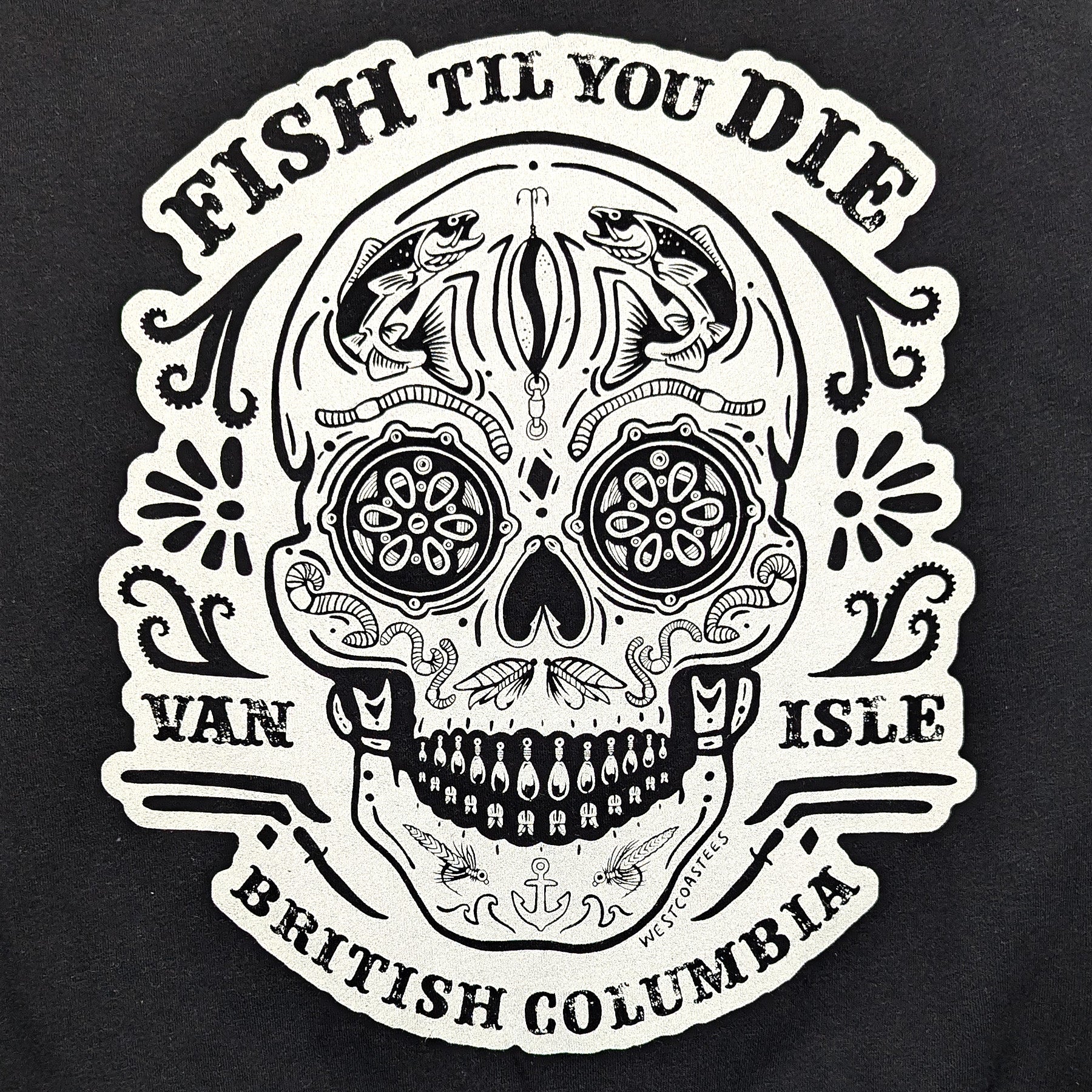 Adult Unisex Fish Till You Die zip up hoodie