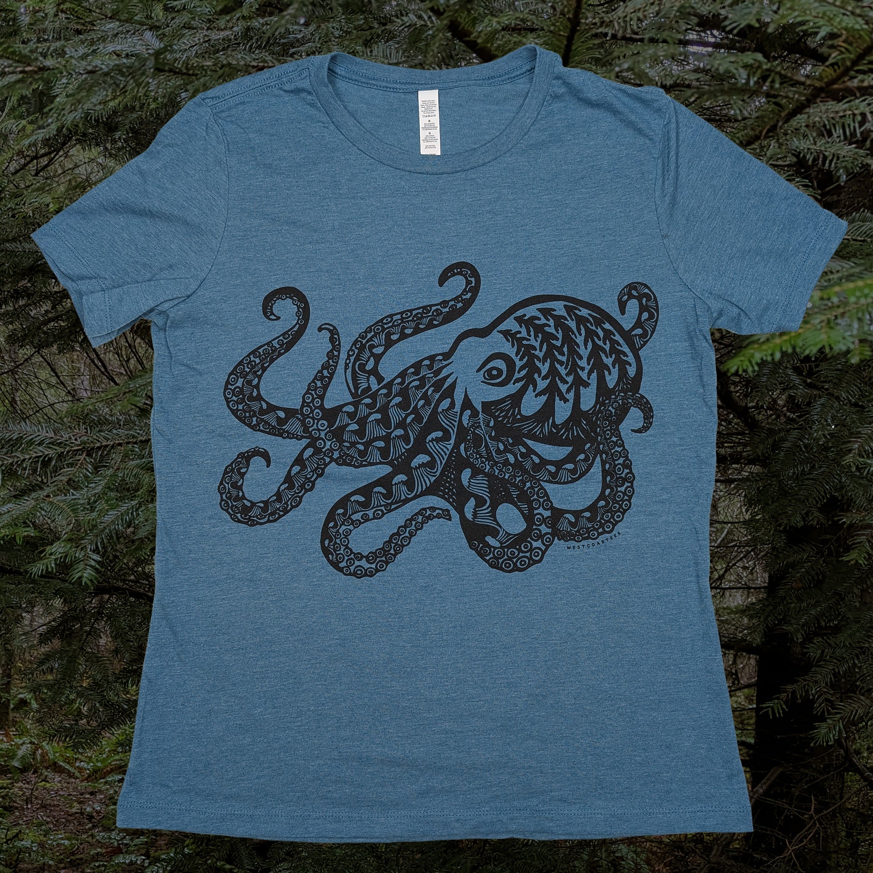 Women's Forest Octopus Crewneck T-shirt