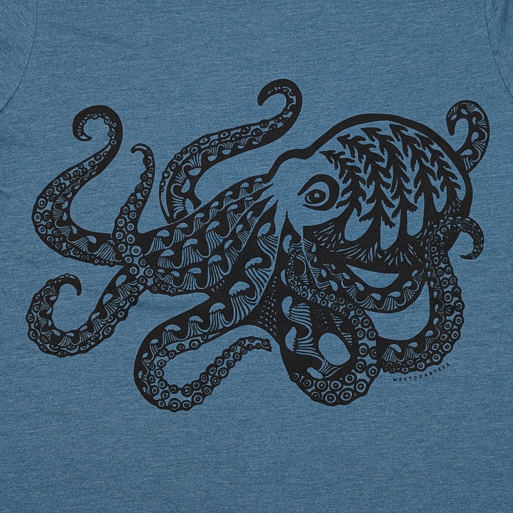 Women's Forest Octopus Crewneck T-shirt