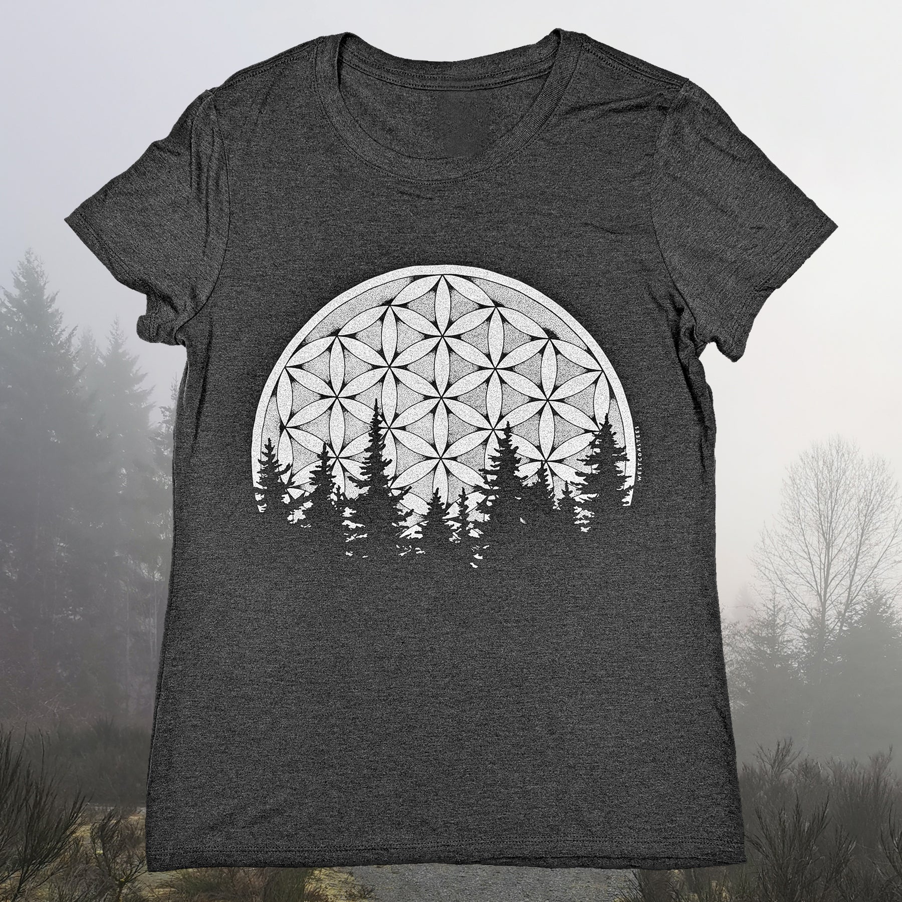 Womens Sacred Moon crewneck t-shirt