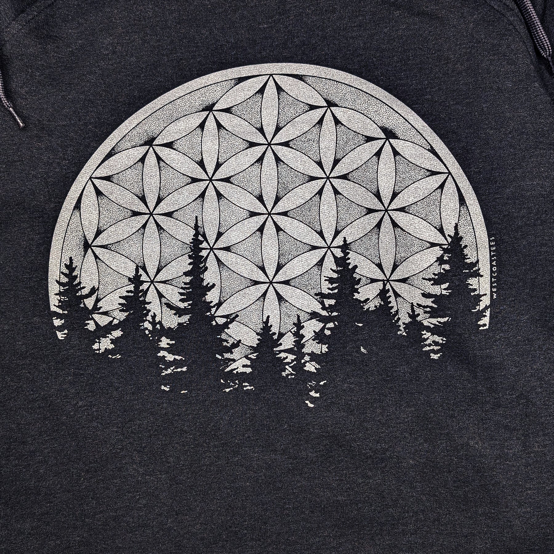 Womens Sacred Moon scuba pullover hoodie