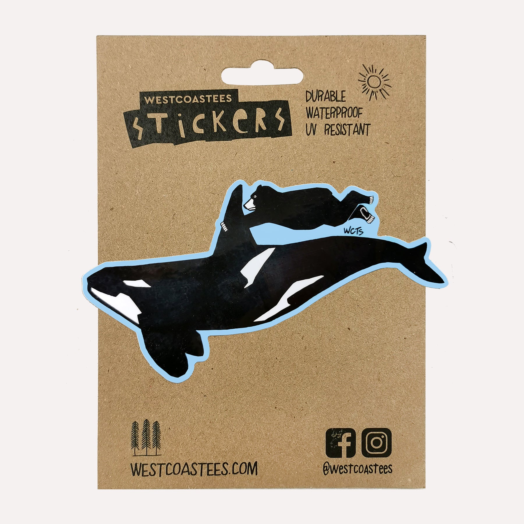 Westcoastees Orca Ride Sticker - Westcoastees